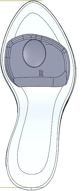 Heelho High Heel Inserts- Shoe X-Ray View