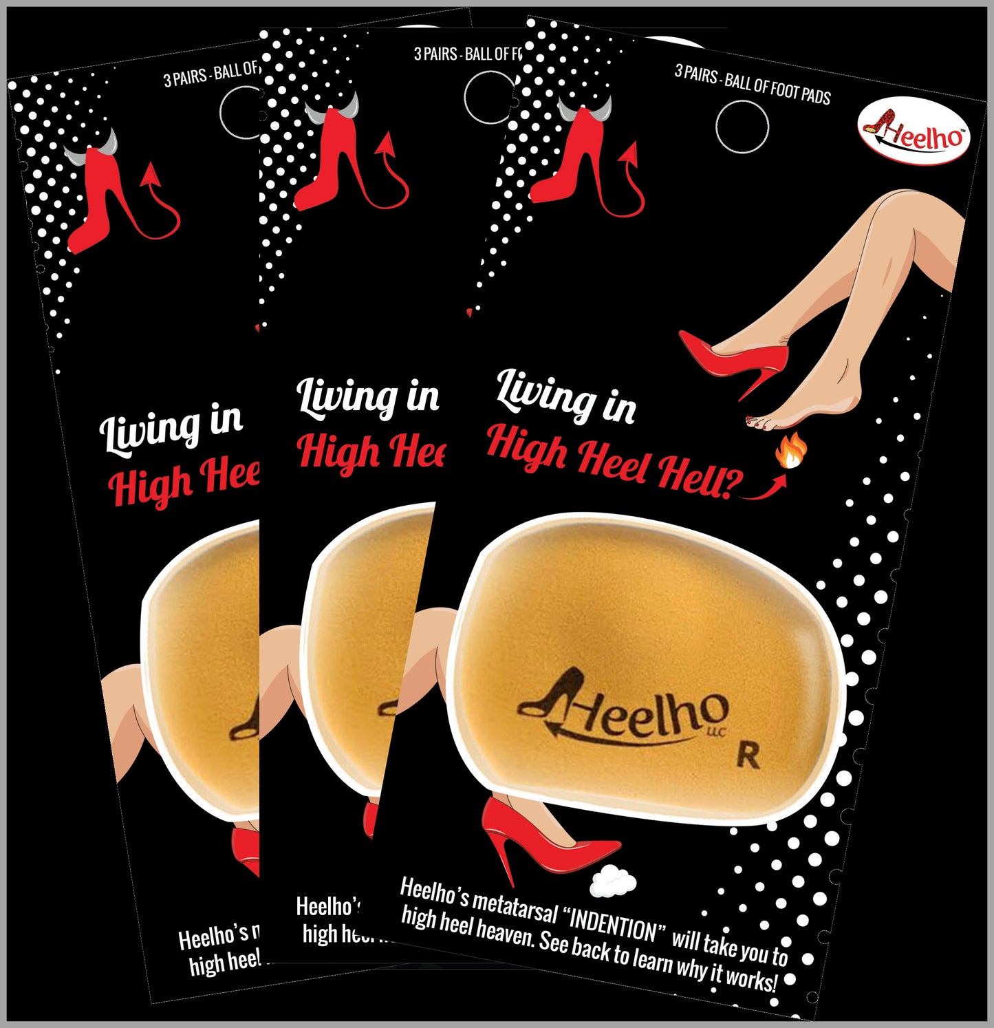 Heelho High Heel Insert Fan Pack