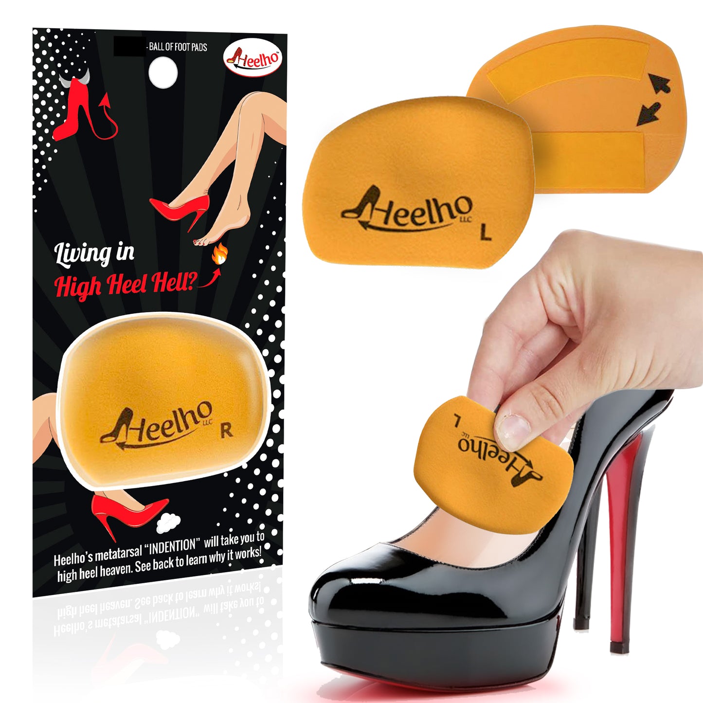 Sampler Pack | 1 Pair Of Each | 2 Heelho High Heel Insert's